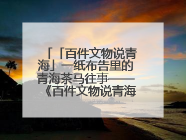 「百件文物说青海」一纸布告里的青海茶马往事——《百件文物说青海》之六十五