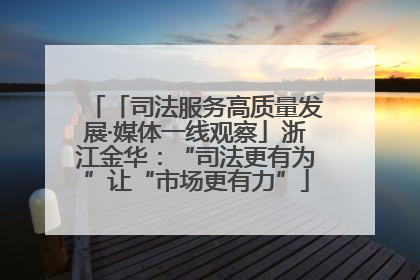 「司法服务高质量发展·媒体一线观察」浙江金华：“司法更有为”让“市场更有力”
