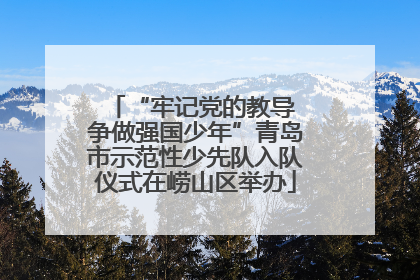“牢记党的教导 争做强国少年”青岛市示范性少先队入队仪式在崂山区举办