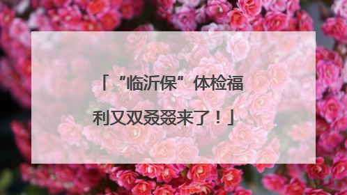 “临沂保”体检福利又双叒叕来了！