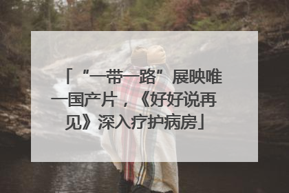 “一带一路”展映唯一国产片，《好好说再见》深入疗护病房