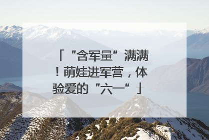 “含军量”满满！萌娃进军营，体验爱的“六一”