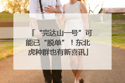 “完达山一号”可能已“脱单”！东北虎种群也有新喜讯