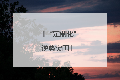 “定制化” 逆势突围