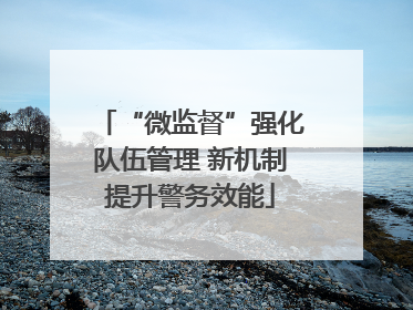 “微监督”强化队伍管理 新机制提升警务效能