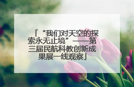 “我们对天空的探索永无止境”——第三届民航科教创新成果展一线观察