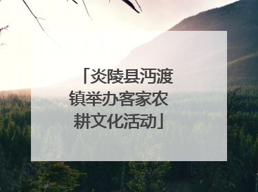 炎陵县沔渡镇举办客家农耕文化活动
