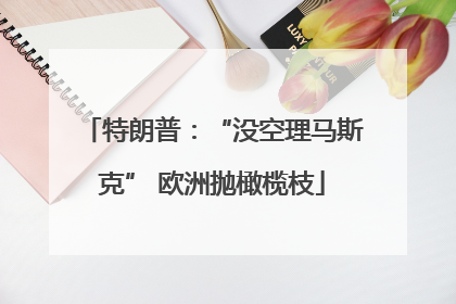 特朗普：“没空理马斯克” 欧洲抛橄榄枝