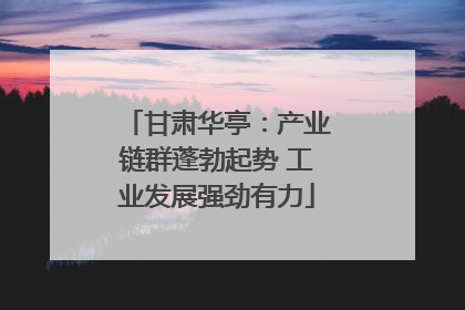 甘肃华亭：产业链群蓬勃起势 工业发展强劲有力