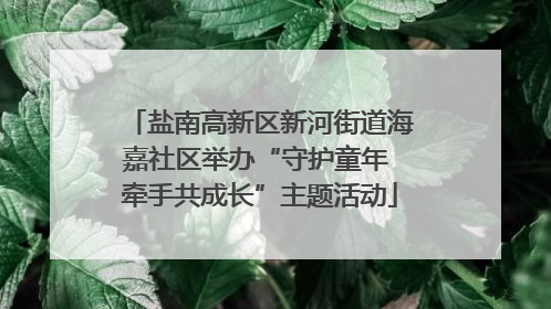 盐南高新区新河街道海嘉社区举办“守护童年 牵手共成长”主题活动