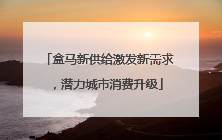 盒马新供给激发新需求，潜力城市消费升级