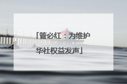 管必红：为维护华社权益发声