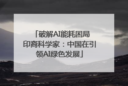 破解AI能耗困局 印裔科学家：中国在引领AI绿色发展