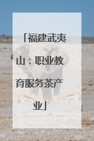 福建武夷山：职业教育服务茶产业