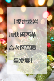 福建龙岩加快闽西革命老区高质量发展