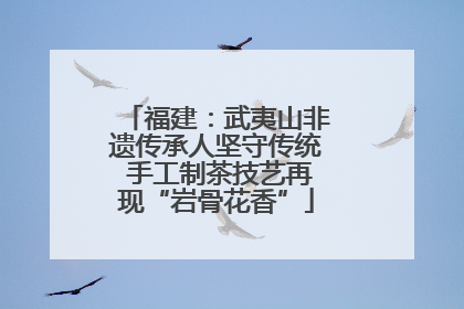 福建：武夷山非遗传承人坚守传统 手工制茶技艺再现“岩骨花香”