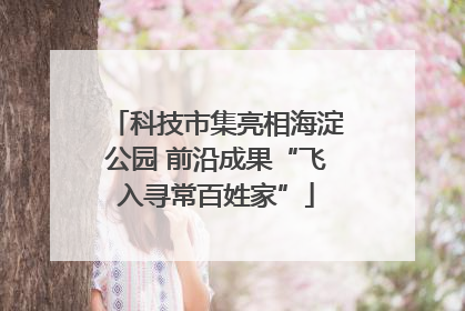 科技市集亮相海淀公园 前沿成果“飞入寻常百姓家”