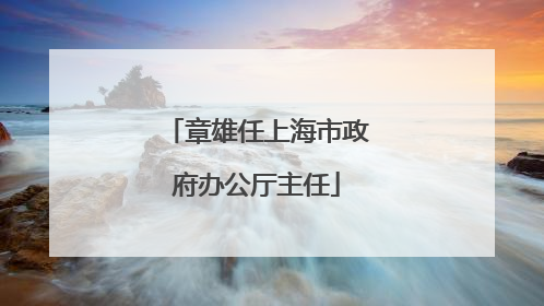 章雄任上海市政府办公厅主任