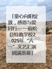 童心向阳绽放，感恩与爱同行——宿松县特教学校2025年“六一”文艺汇演圆满落幕
