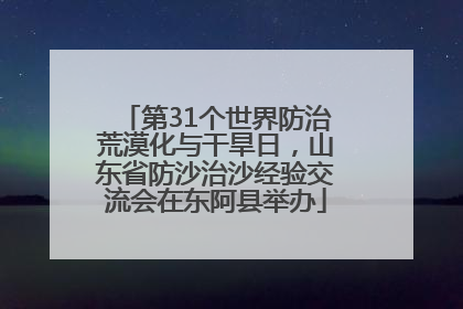 第31个世界防治荒漠化与干旱日，山东省防沙治沙经验交流会在东阿县举办