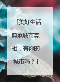 美好生活典范城市亮相，有你的城市吗？