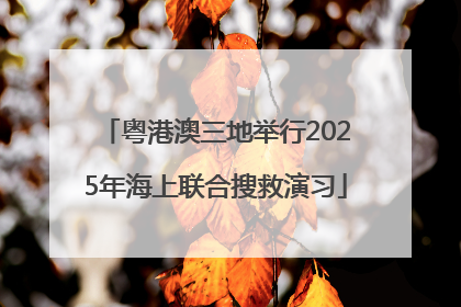 粤港澳三地举行2025年海上联合搜救演习