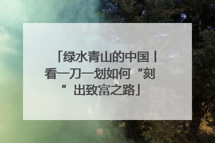 绿水青山的中国丨看一刀一划如何“刻”出致富之路