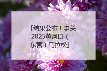 结果公布！事关2025黄河口（东营）马拉松