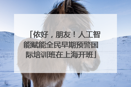 侬好，朋友！人工智能赋能全民早期预警国际培训班在上海开班