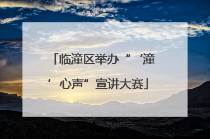 临潼区举办“‘潼’心声”宣讲大赛