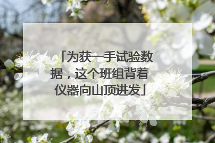 为获一手试验数据，这个班组背着仪器向山顶进发