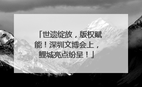 世遗绽放，版权赋能！深圳文博会上，鲤城亮点纷呈！