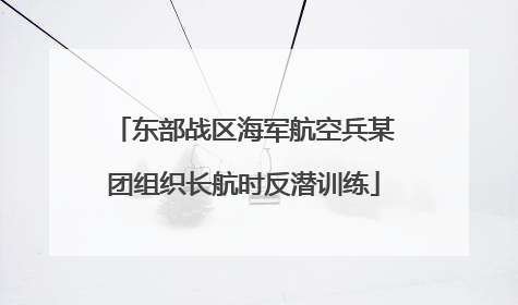 东部战区海军航空兵某团组织长航时反潜训练