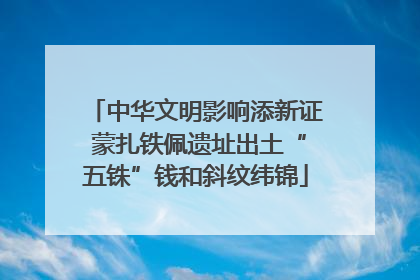 中华文明影响添新证 蒙扎铁佩遗址出土“五铢”钱和斜纹纬锦