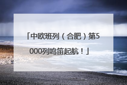 中欧班列（合肥）第5000列鸣笛起航！