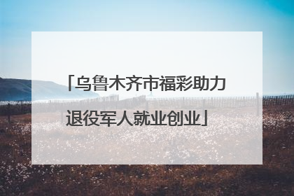乌鲁木齐市福彩助力退役军人就业创业