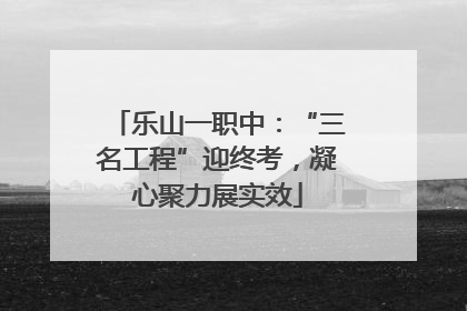 乐山一职中：“三名工程”迎终考，凝心聚力展实效