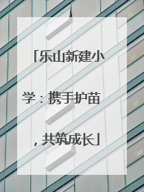 乐山新建小学：携手护苗，共筑成长