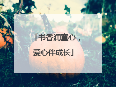 书香润童心，爱心伴成长