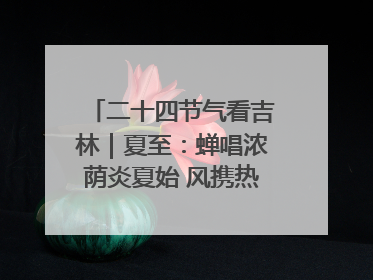 二十四节气看吉林｜夏至：蝉唱浓荫炎夏始 风携热浪白昼长