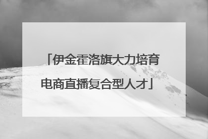 伊金霍洛旗大力培育电商直播复合型人才