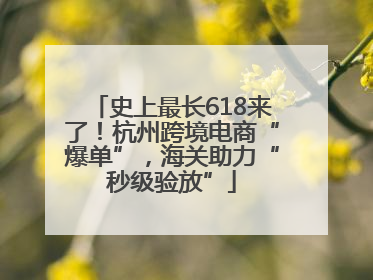 史上最长618来了！杭州跨境电商“爆单”，海关助力“秒级验放”
