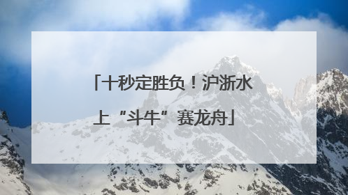 十秒定胜负！沪浙水上“斗牛”赛龙舟