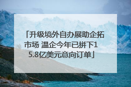 升级境外自办展助企拓市场 温企今年已拼下15.8亿美元意向订单