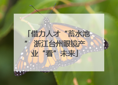 借力人才“蓄水池” 浙江台州眼镜产业“看”未来
