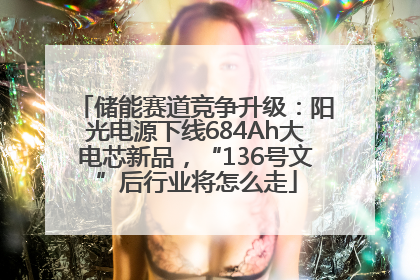 储能赛道竞争升级：阳光电源下线684Ah大电芯新品，“136号文”后行业将怎么走