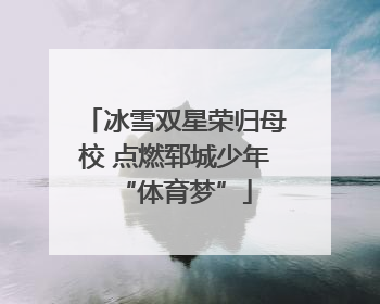 冰雪双星荣归母校 点燃郓城少年“体育梦”
