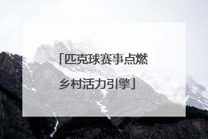 匹克球赛事点燃乡村活力引擎