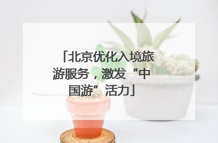 北京优化入境旅游服务，激发“中国游”活力