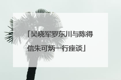 吴晓军罗东川与陈得信朱可炳一行座谈